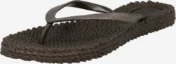 ILSE JACOBSEN Slippers Teenslipper CHEERFUL01M Dames Bruin / Zwart