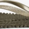 ILSE JACOBSEN Slippers Teenslipper Cheerful01 Dames Bruin / Goud