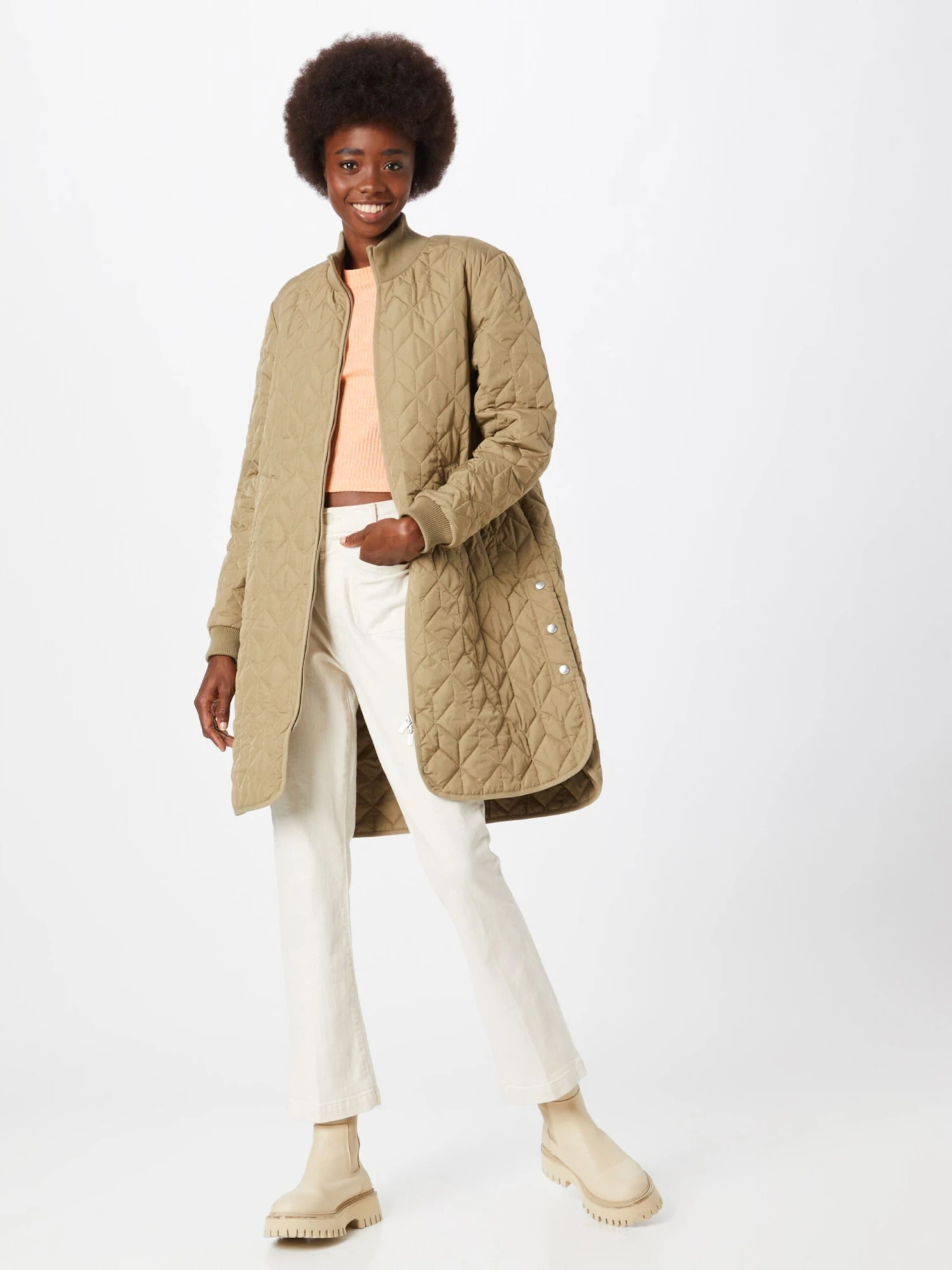 ILSE JACOBSEN Tussenmantels Tussenmantel Dames Donkerbeige 7 ILSE JACOBSEN Tussenmantels Tussenmantel Dames Donkerbeige - Afbeelding 5