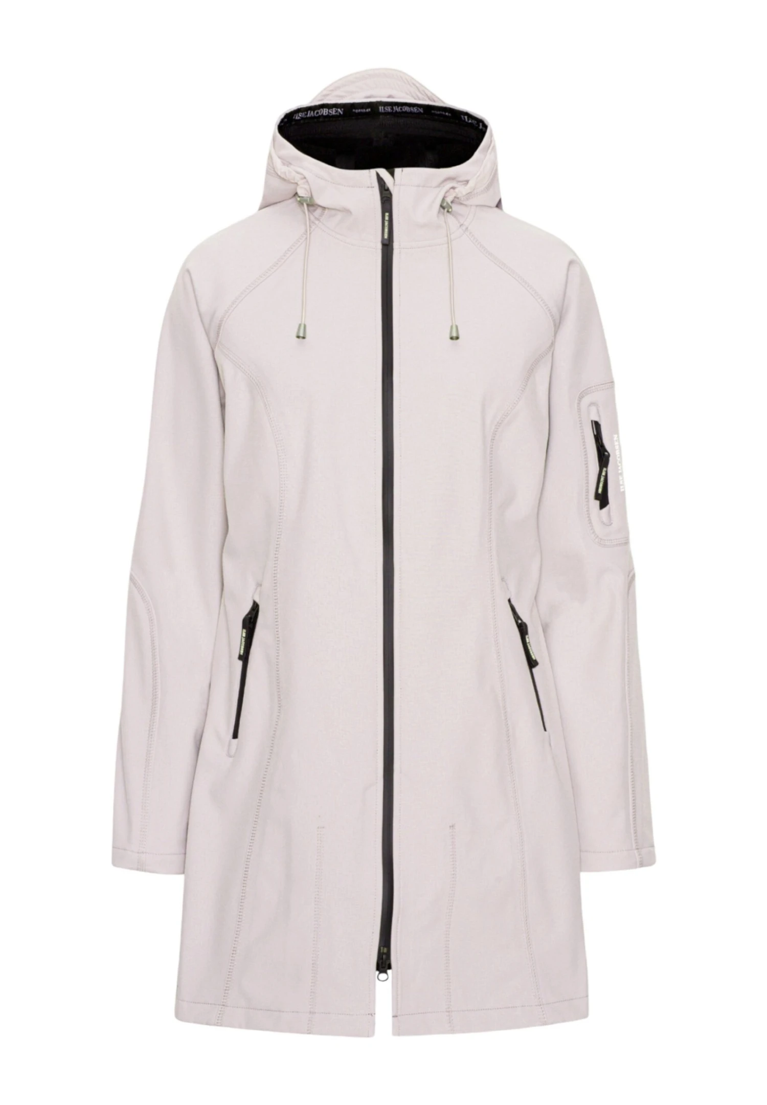 ILSE JACOBSEN Rain - Halflange Jas - Concrete 6 ILSE JACOBSEN Rain - Halflange Jas - Concrete - Afbeelding 4