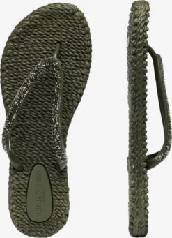 ILSE JACOBSEN Slippers Teenslipper CHEERFUL03G Dames Kaki -Ilse Jacobsen 597bb11e41185f5ac1cd282a9eb36390