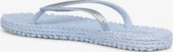 ILSE JACOBSEN Slippers Teenslipper Cheerful01 Dames Blauw -Ilse Jacobsen 6014bf72aa241f79217de143fa44c2a1