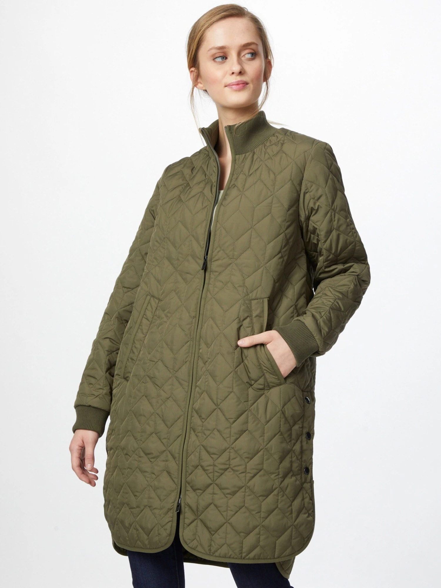 ILSE JACOBSEN Tussenmantels Tussenmantel Dames Kaki 5 ILSE JACOBSEN Tussenmantels Tussenmantel Dames Kaki - Afbeelding 3