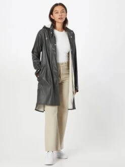 ILSE JACOBSEN Regenmantels Functionele Mantel Dames Donkergrijs -Ilse Jacobsen 721cbc3ca58b777887ba257410cc08ad