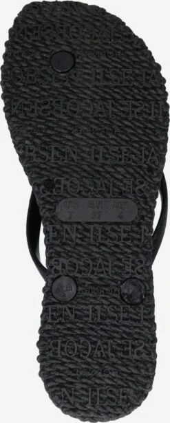 ILSE JACOBSEN Slippers Teenslipper Cheerful01 Dames Zwart -Ilse Jacobsen de4b73a806c6e3f06cc86a93923c5666